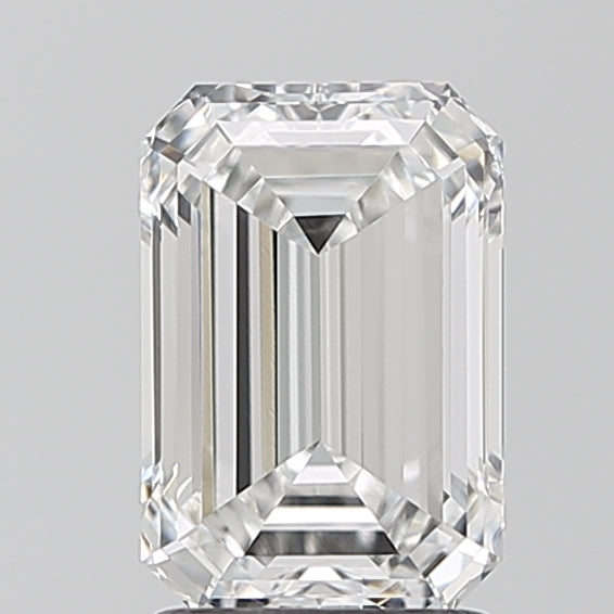 2.01 Carat Emerald Lab Diamond with  Cut Diamond in 14KT  view 1
