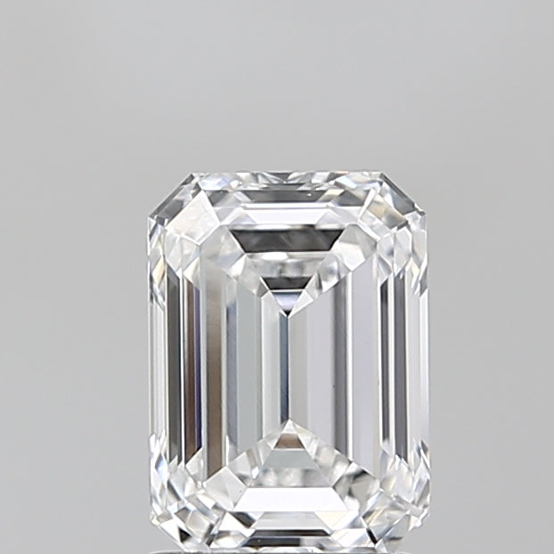 1.56 Carat Emerald Lab Diamond with  Cut Diamond in 14KT  view 1
