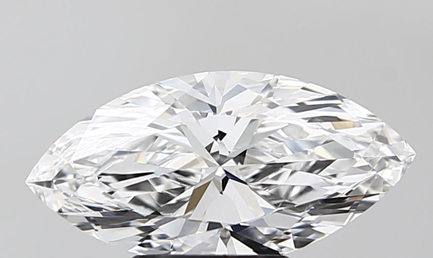 1.99 Carat Marquise Lab Diamond with  Cut Diamond in 14KT  view 1
