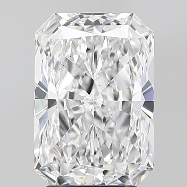 2.76 Carat Radiant Lab Diamond with  Cut Diamond in 14KT  view 1
