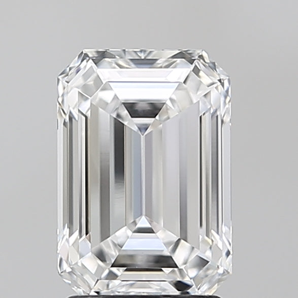 2.08 Carat Emerald Lab Diamond with  Cut Diamond in 14KT  view 1
