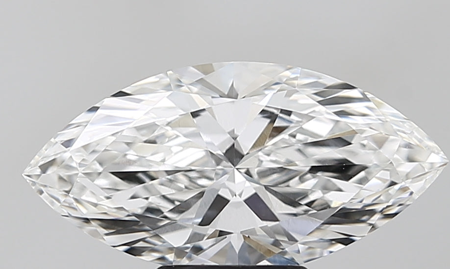 3.02 Carat Marquise Lab Diamond with  Cut Diamond in 14KT  view 1
