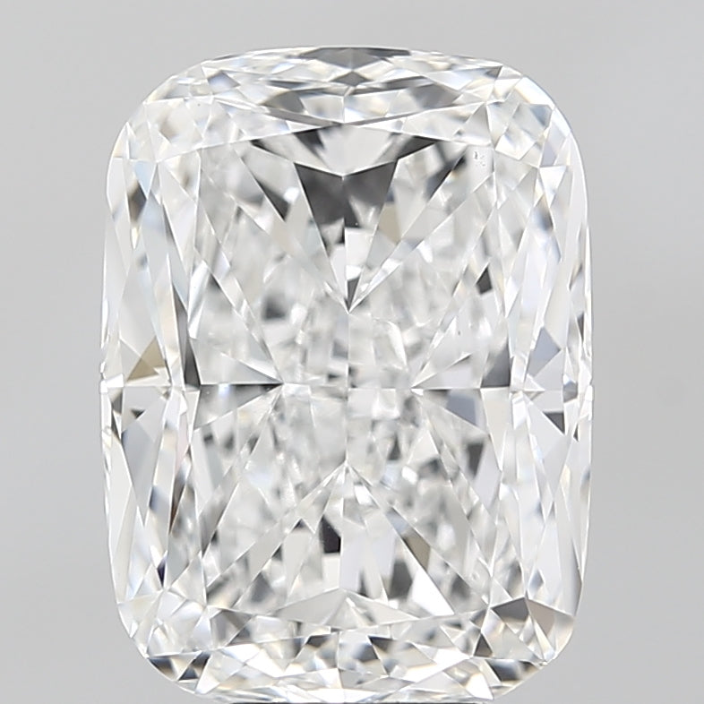 7.41 Carat Cushion Lab Diamond with  Cut Diamond in 14KT  view 1
