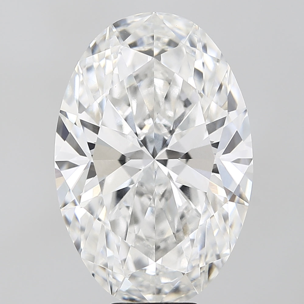 10.51 Carat Oval Lab Diamond with  Cut Diamond in 14KT  view 1
