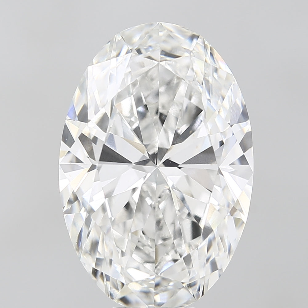 10.52 Carat Oval Lab Diamond with  Cut Diamond in 14KT  view 1
