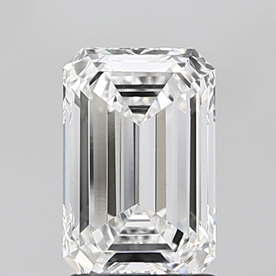 1.59 Carat Emerald Lab Diamond with  Cut Diamond in 14KT  view 1
