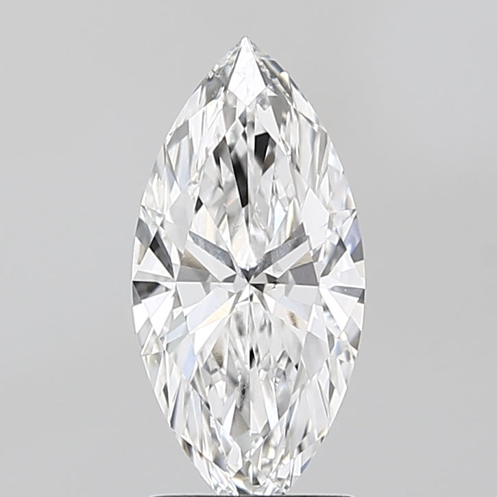 1.5 Carat Marquise Lab Diamond with  Cut Diamond in 14KT  view 1
