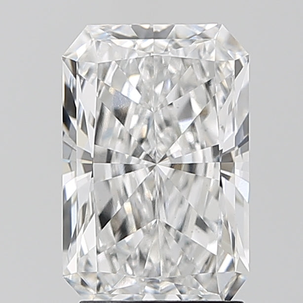 2.53 Carat Radiant Lab Diamond with  Cut Diamond in 14KT  view 1
