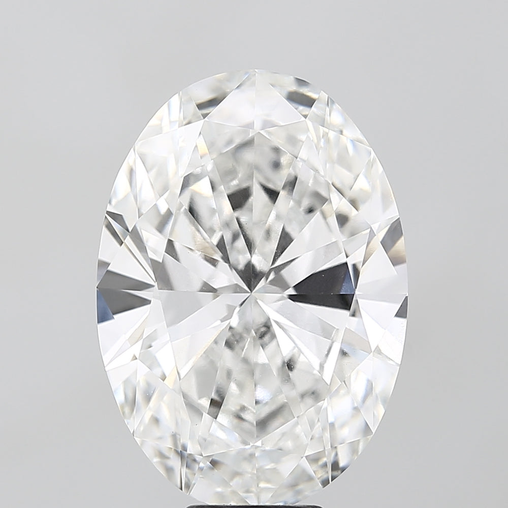 10.01 Carat Oval Lab Diamond with  Cut Diamond in 14KT  view 1
