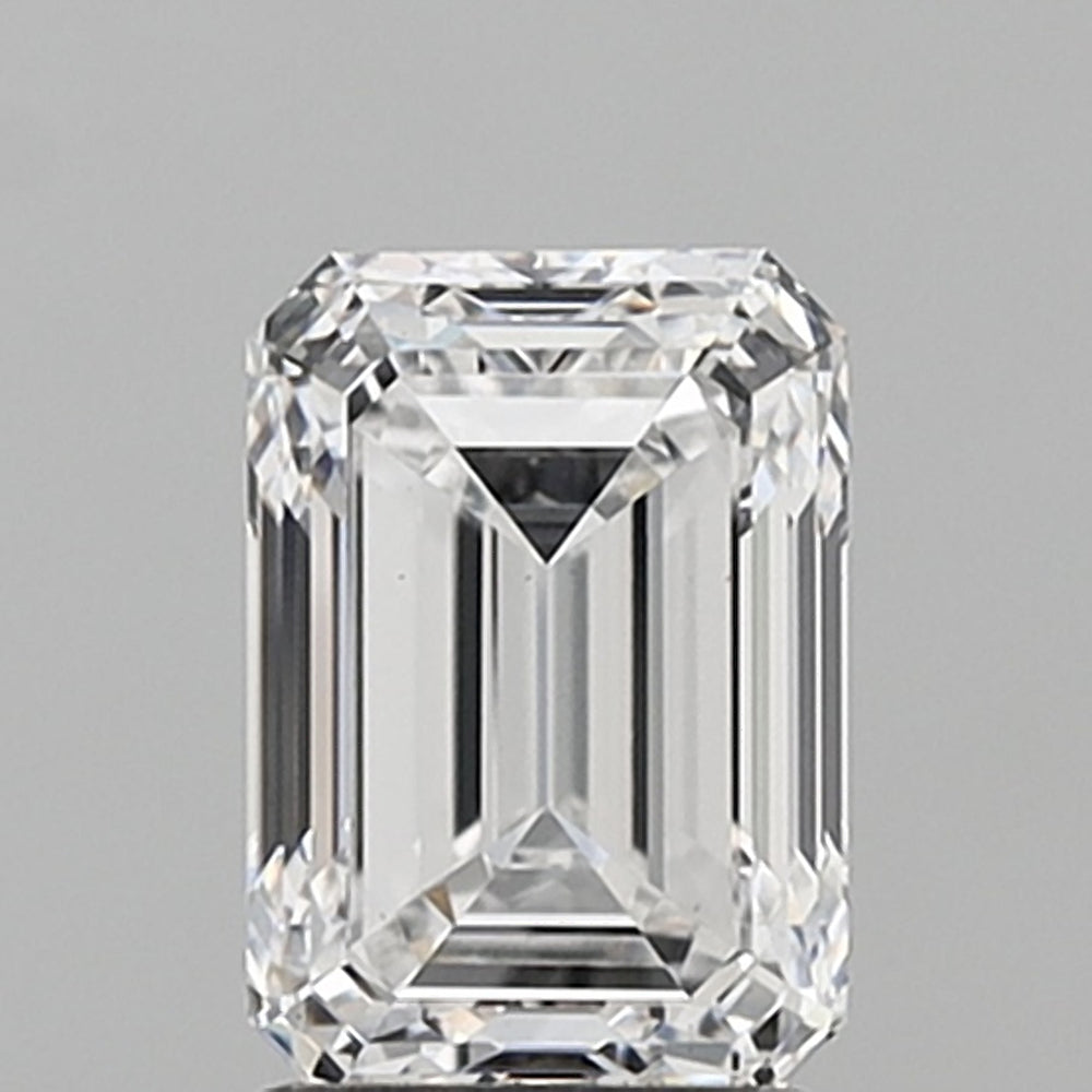 2.0 Carat Emerald Lab Diamond with  Cut Diamond in 14KT  view 1
