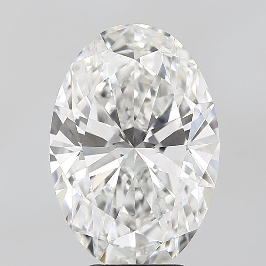 5.02 Carat Oval Lab Diamond with  Cut Diamond in 14KT  view 1
