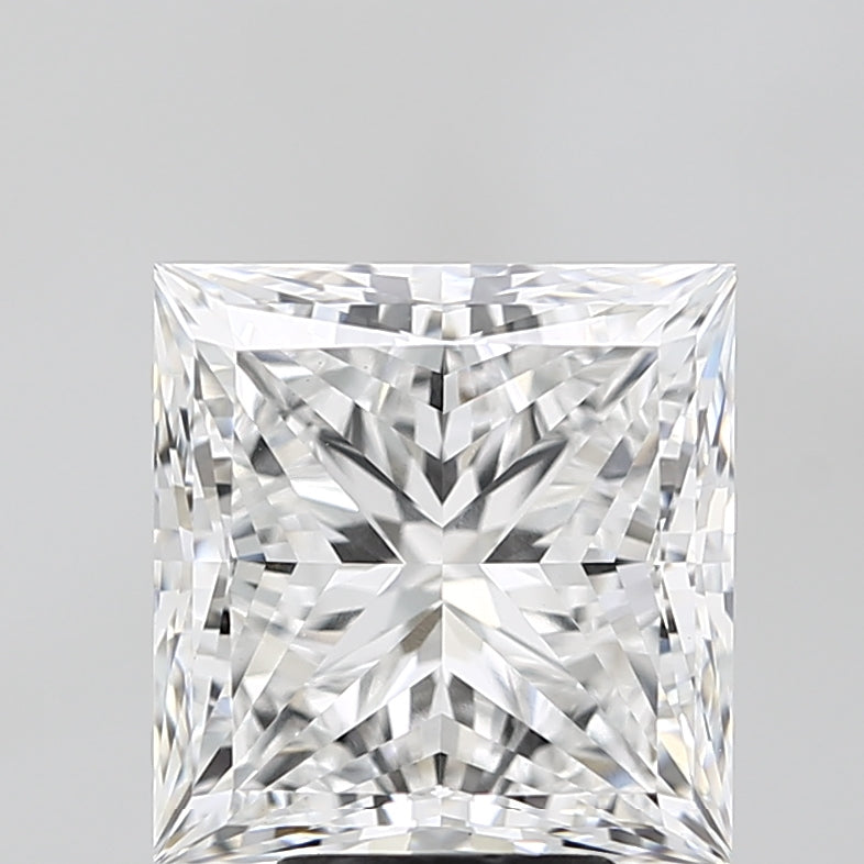5.51 Carat Princess Lab Diamond with  Cut Diamond in 14KT  view 1
