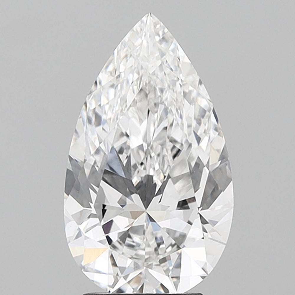 2.92 Carat Pear Lab Diamond with  Cut Diamond in 14KT  view 1
