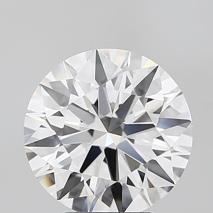 3.54 Carat Round Lab Diamond with  Cut Diamond in 14KT  view 1
