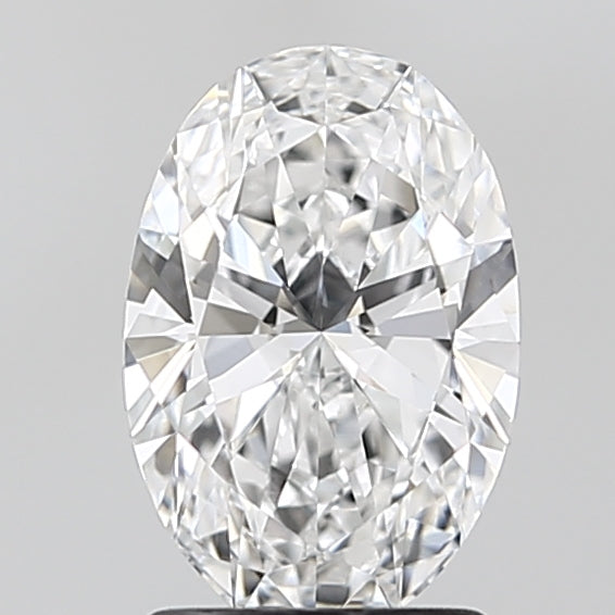 1.46 Carat Oval Lab Diamond with  Cut Diamond in 14KT  view 1
