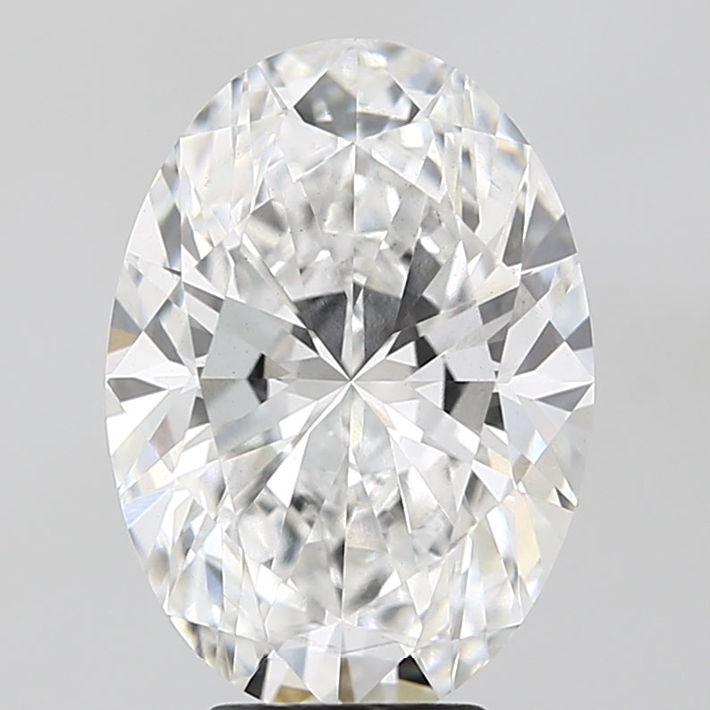 5.01 Carat Oval Lab Diamond with  Cut Diamond in 14KT  view 1
