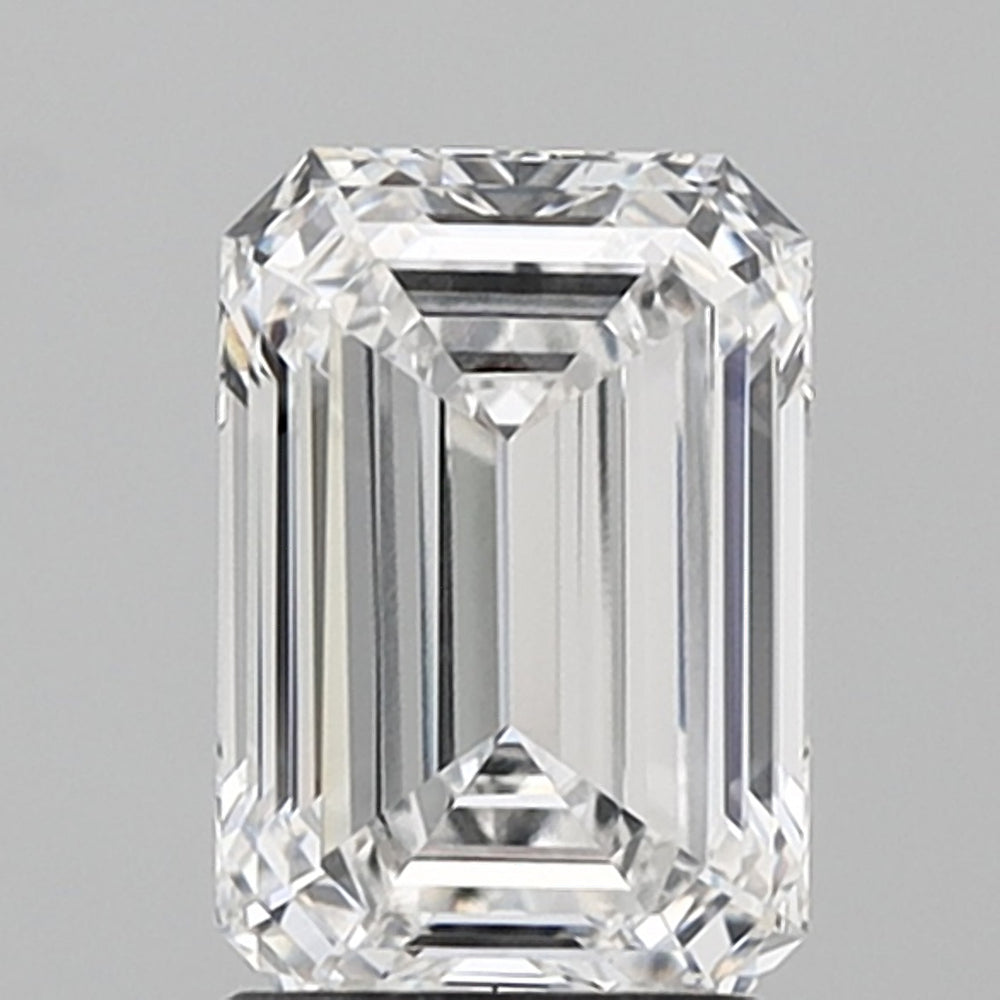 2.09 Carat Emerald Lab Diamond with  Cut Diamond in 14KT  view 1
