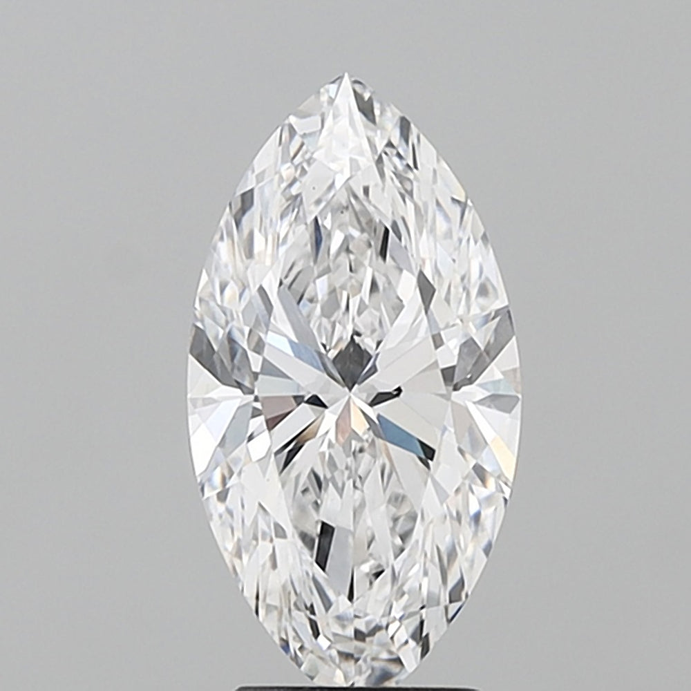 3.0 Carat Marquise Lab Diamond with  Cut Diamond in 14KT  view 1
