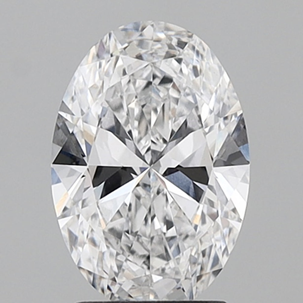 2.0 Carat Oval Lab Diamond with  Cut Diamond in 14KT  view 1
