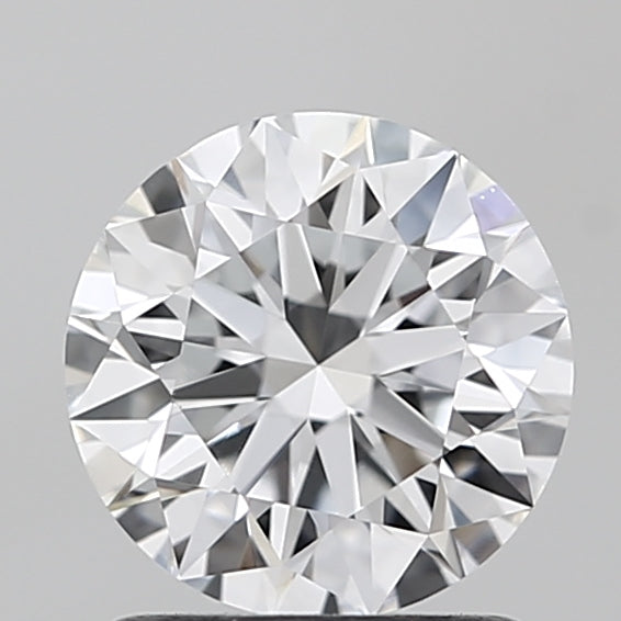 1.29 Carat Round Lab Diamond & 1.27 Carat Round Lab Diamond with  Cut Diamond in 14KT  view 1
