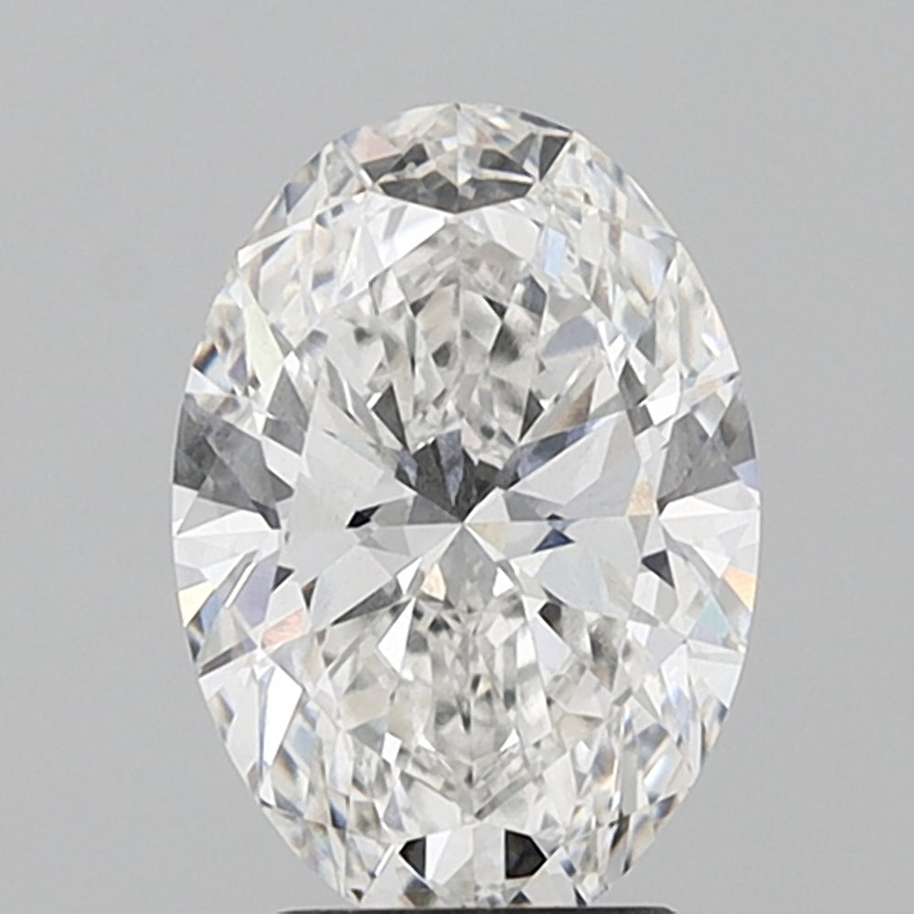 2.86 Carat Oval Lab Diamond with  Cut Diamond in 14KT  view 1
