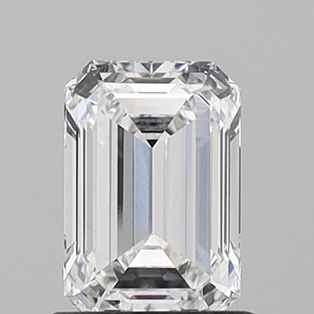1.1 Carat Emerald Lab Diamond with  Cut Diamond in 14KT  view 1
