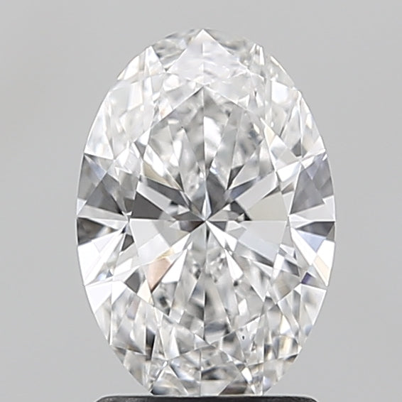 1.5 Carat Oval Lab Diamond with  Cut Diamond in 14KT  view 1
