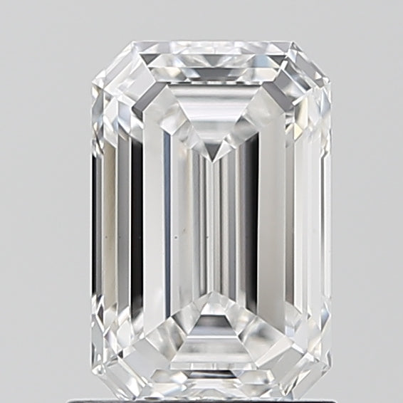 1.52 Carat Emerald Lab Diamond with  Cut Diamond in 14KT  view 1
