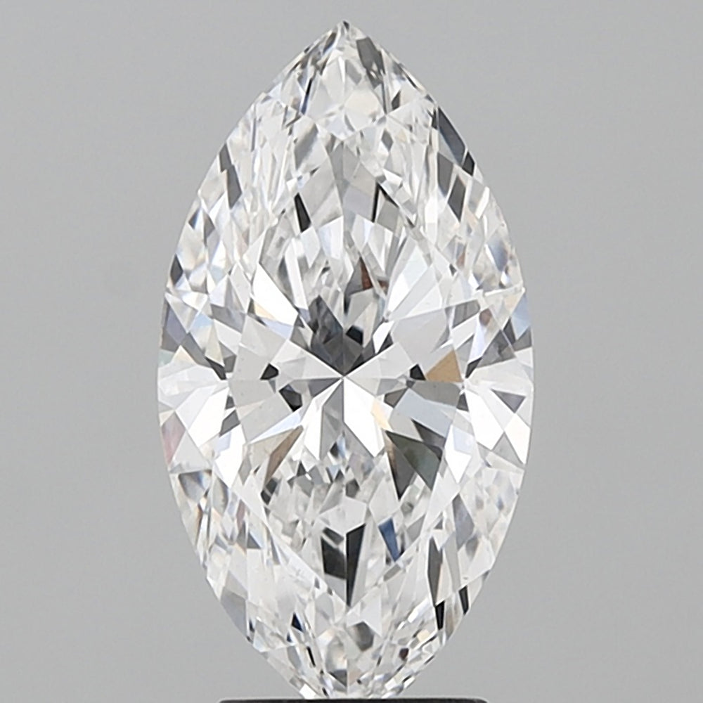 3.1 Carat Marquise Lab Diamond with  Cut Diamond in 14KT  view 1
