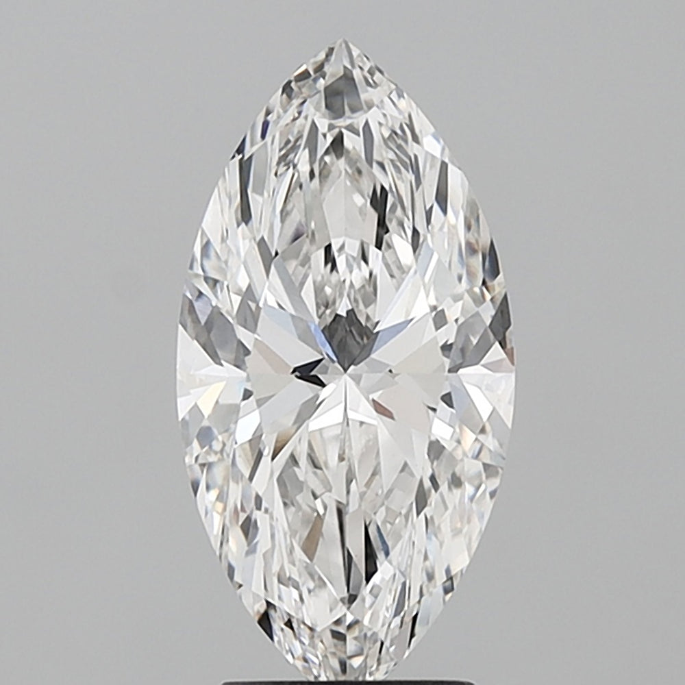 3.0 Carat Marquise Lab Diamond with  Cut Diamond in 14KT  view 1
