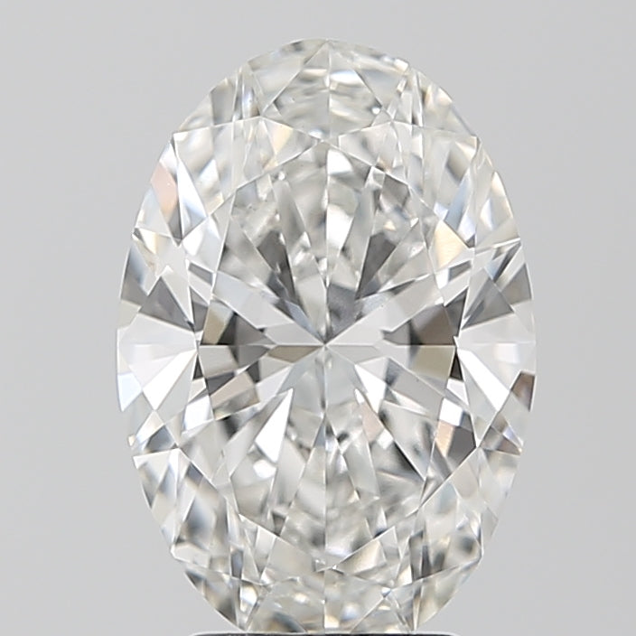 3.07 Carat Oval Lab Diamond with  Cut Diamond in 14KT  view 1
