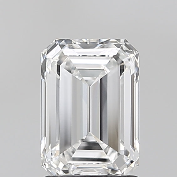 1.58 Carat Emerald Lab Diamond with  Cut Diamond in 14KT  view 1
