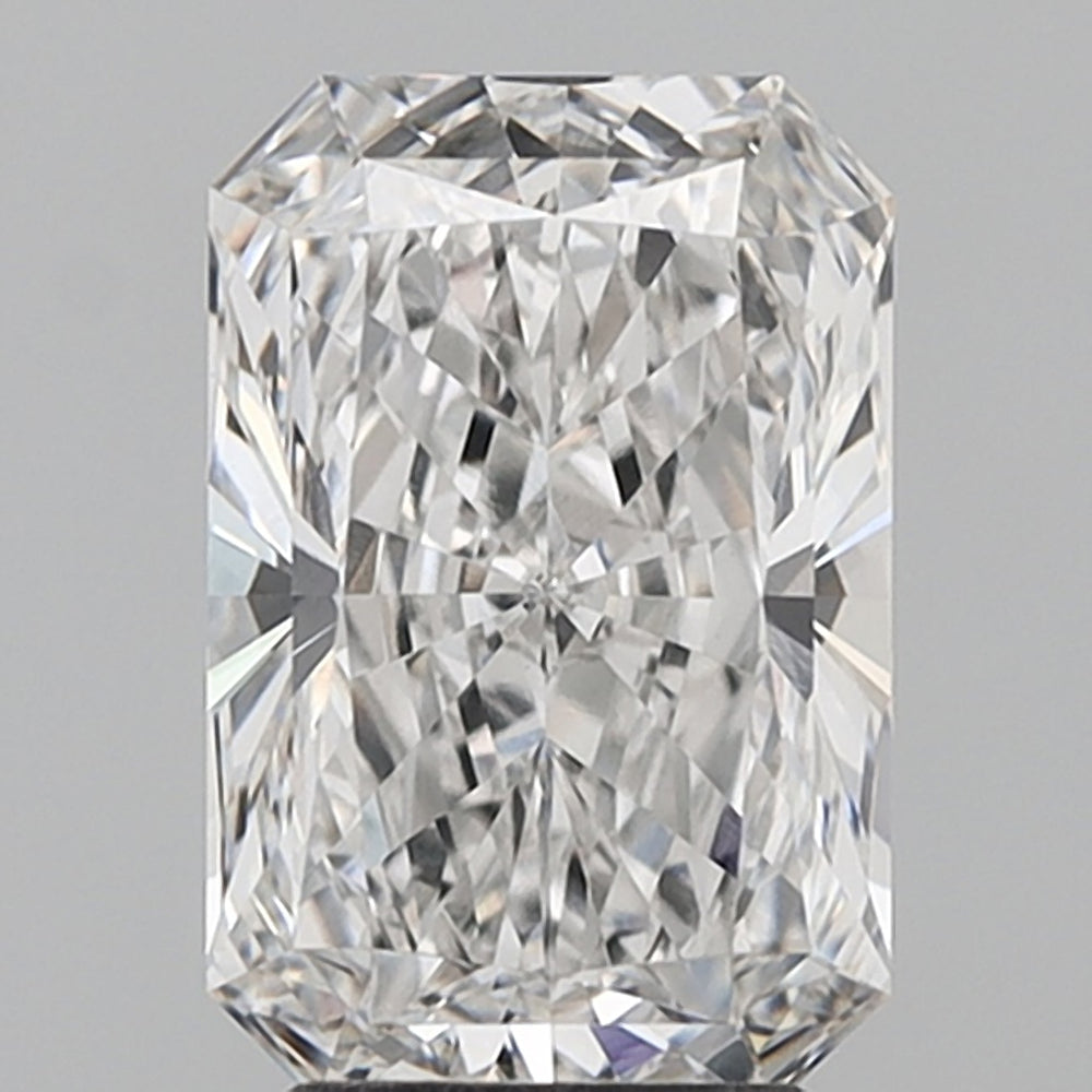 3.45 Carat Radiant Lab Diamond with  Cut Diamond in 14KT  view 1
