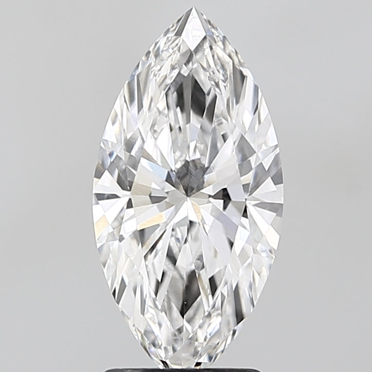 2.0 Carat Marquise Lab Diamond with  Cut Diamond in 14KT  view 1
