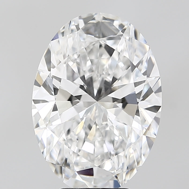 5.02 Carat Oval Lab Diamond with  Cut Diamond in 14KT  view 1
