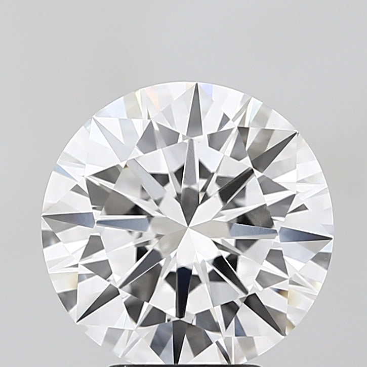 4.0 Carat Round Lab Diamond with  Cut Diamond in 14KT  view 1
