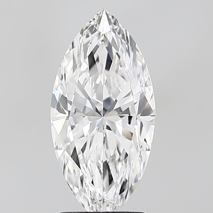1.97 Carat Marquise Lab Diamond with  Cut Diamond in 14KT  view 1
