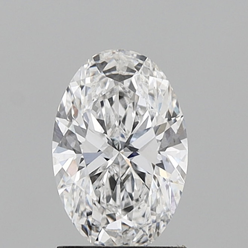 1.5 Carat Oval Lab Diamond with  Cut Diamond in 14KT  view 1

