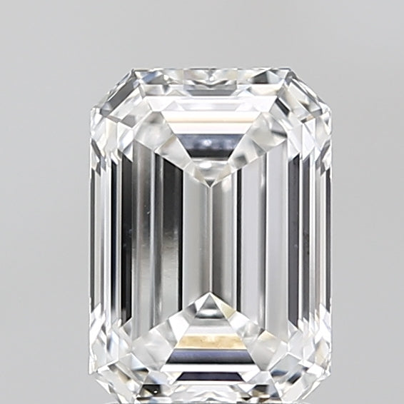 1.89 Carat Emerald Lab Diamond with  Cut Diamond in 14KT  view 1
