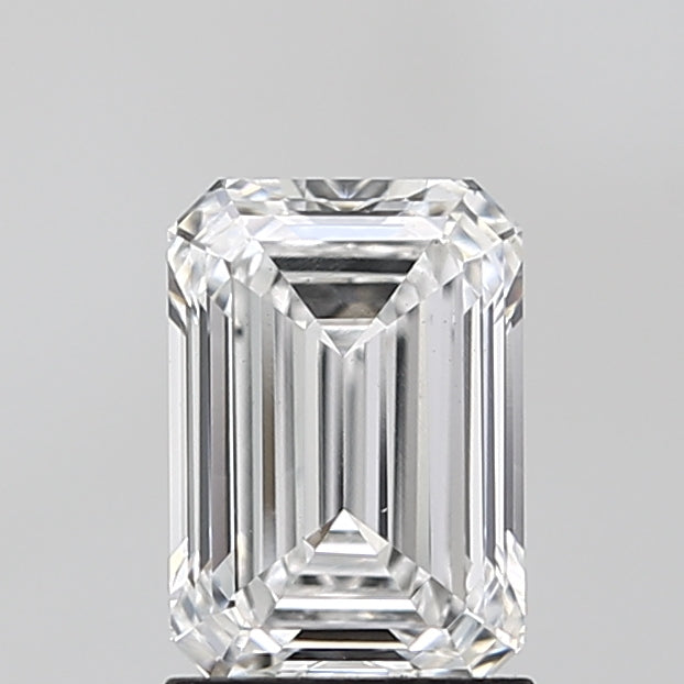 1.67 Carat Emerald Lab Diamond with  Cut Diamond in 14KT  view 1
