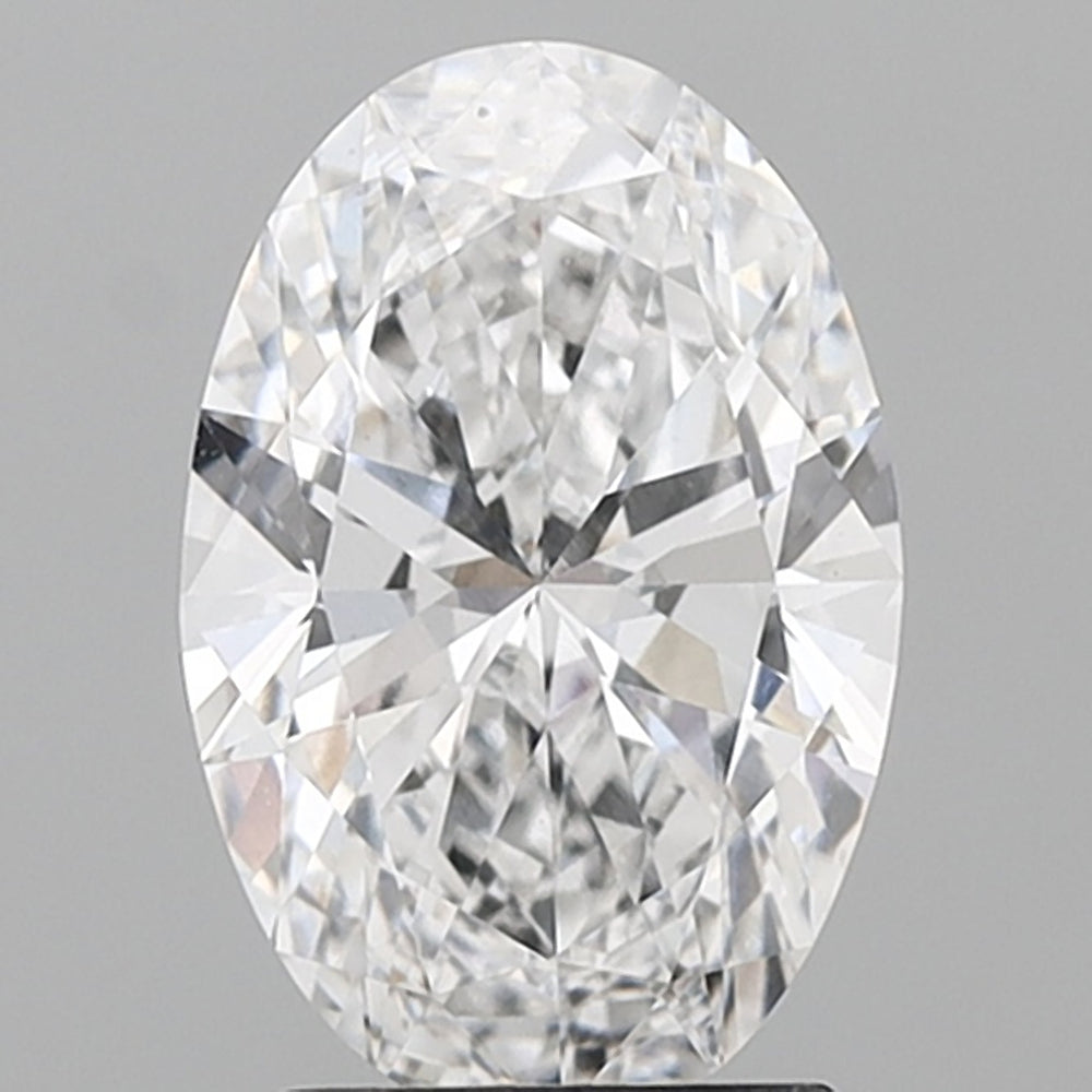 2.01 Carat Oval Lab Diamond with  Cut Diamond in 14KT  view 1

