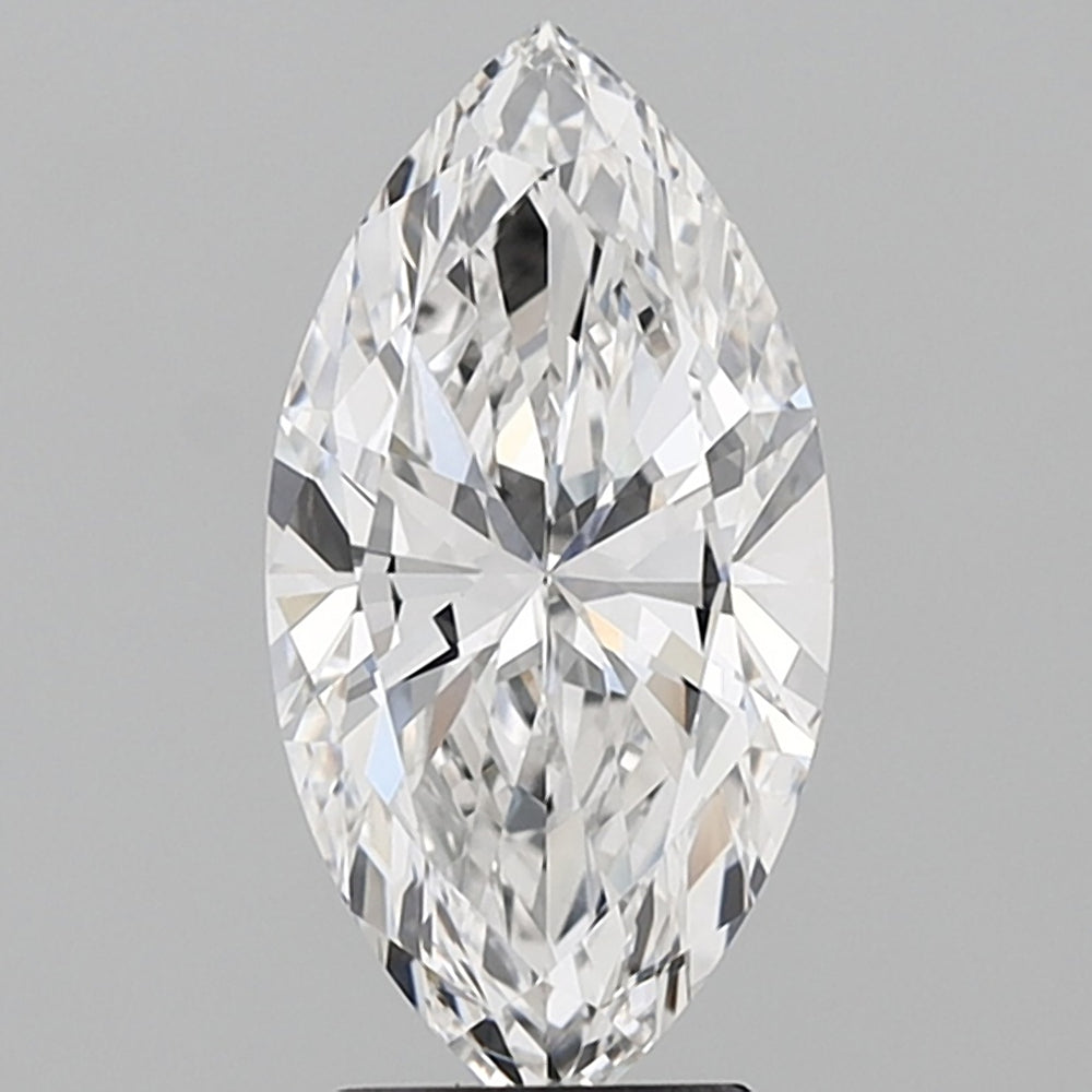 3.0 Carat Marquise Lab Diamond with  Cut Diamond in 14KT  view 1
