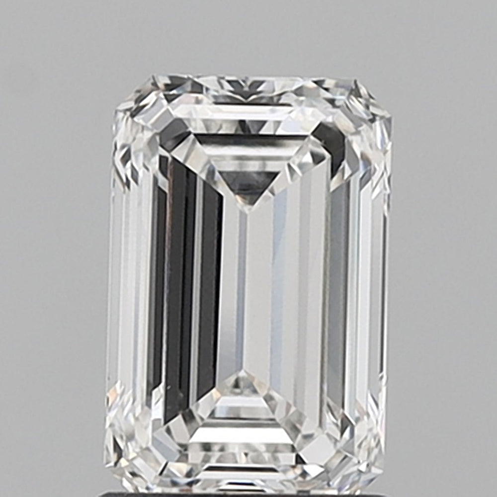 1.52 Carat Emerald Lab Diamond with  Cut Diamond in 14KT  view 1
