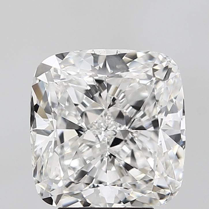 5.02 Carat Cushion Lab Diamond with  Cut Diamond in 14KT  view 1
