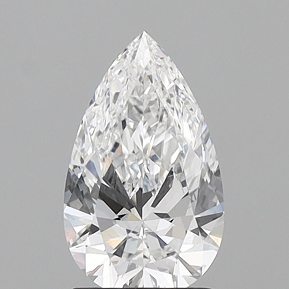 1.35 Carat Pear Lab Diamond with  Cut Diamond in 14KT  view 1
