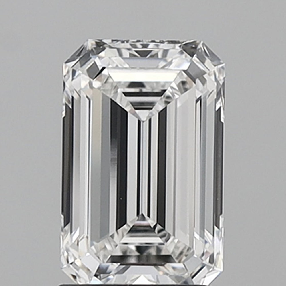1.9 Carat Emerald Lab Diamond with  Cut Diamond in 14KT  view 1
