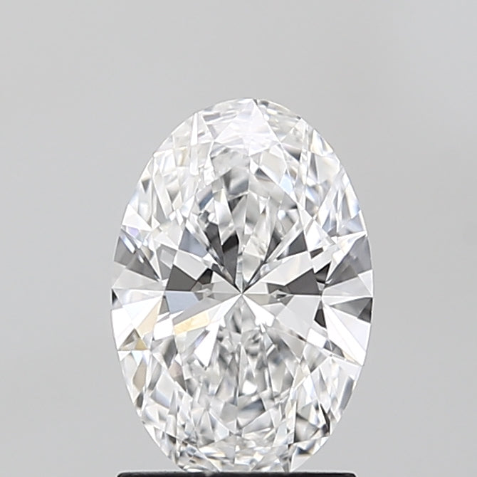 1.49 Carat Oval Lab Diamond with  Cut Diamond in 14KT  view 1
