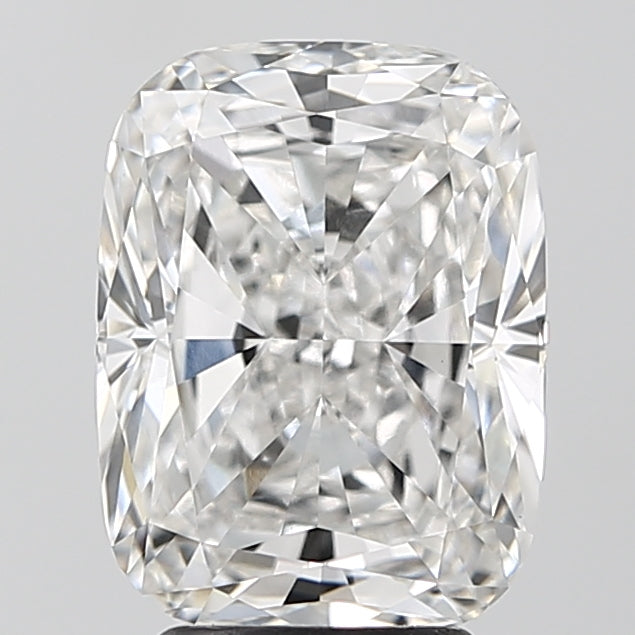 4.02 Carat Cushion Lab Diamond with  Cut Diamond in 14KT  view 1
