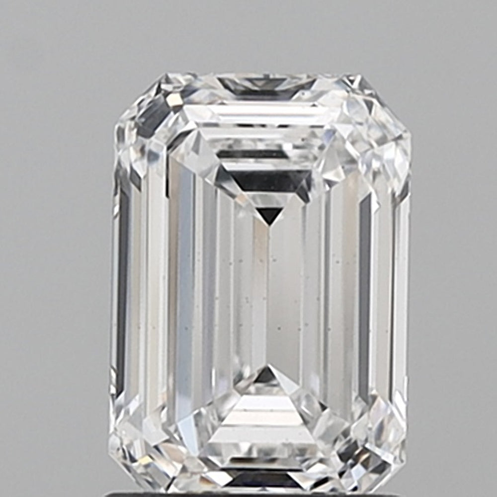 1.51 Carat Emerald Lab Diamond with  Cut Diamond in 14KT  view 1
