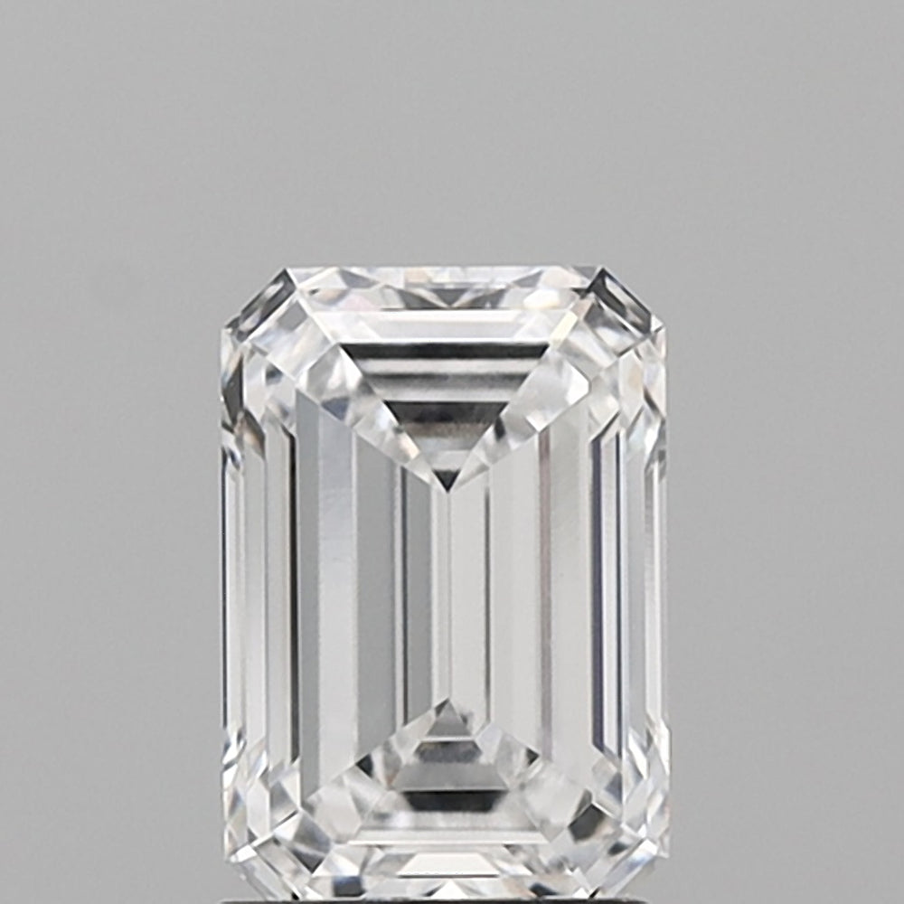 1.71 Carat Emerald Lab Diamond with  Cut Diamond in 14KT  view 1
